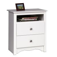 Monterey Contemporary 2-Drawer Nightstand - White