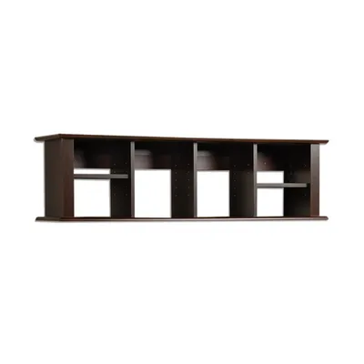 Prepac 4-Shelf Wall-Mounted Desk Hutch (EHD-1348) - Espresso