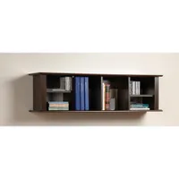 Prepac 4-Shelf Wall-Mounted Desk Hutch (EHD-1348) - Espresso