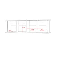 Prepac 4-Shelf Wall-Mounted Desk Hutch (EHD-1348) - Espresso