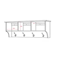 Prepac Entryway Cubbie Shelf (WEC-4816) - White