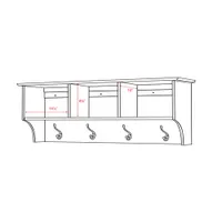 Prepac Entryway Cubbie Shelf (WEC-4816) - White