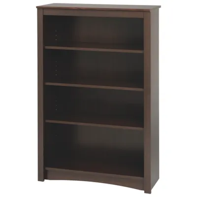 48" 4-Shelf Bookcase - Espresso Brown
