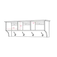 Prepac Entryway Cubbie Shelf (EEC-4816) - Espresso