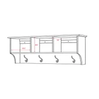 Prepac Entryway Cubbie Shelf (EEC-4816) - Espresso