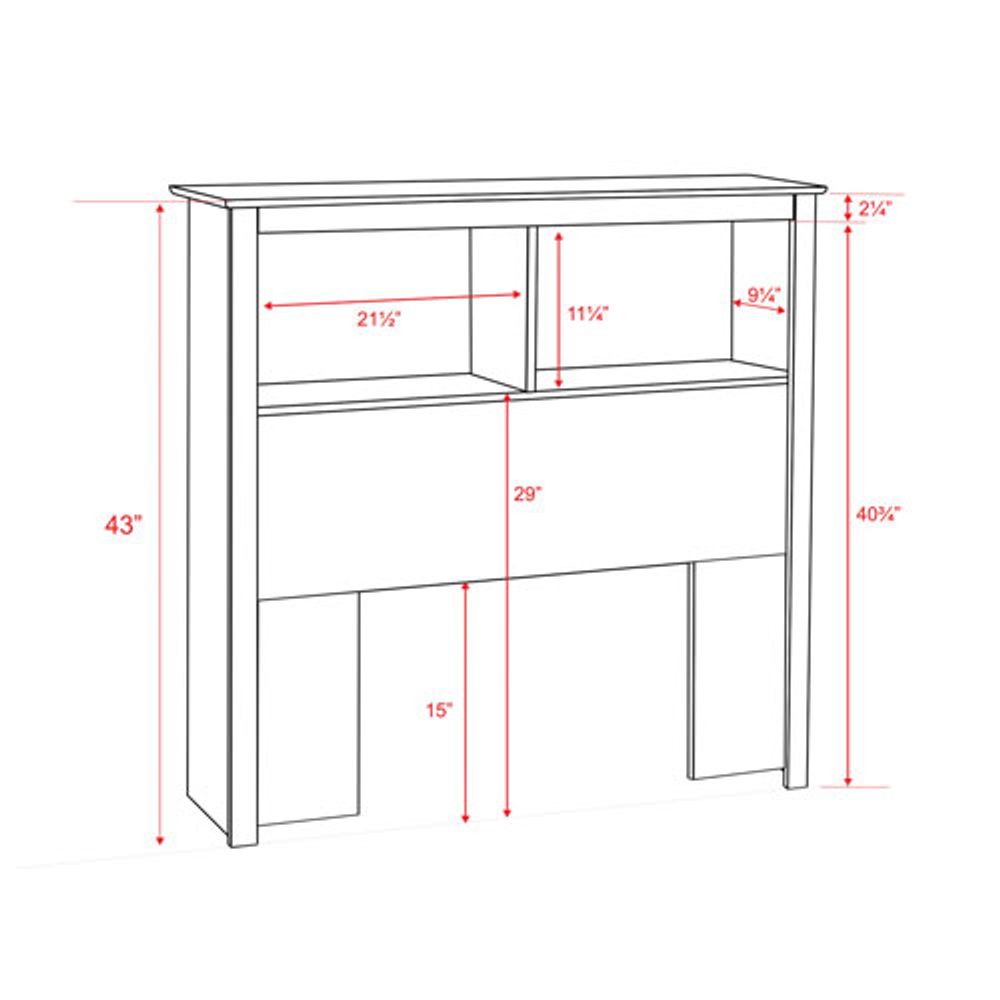 Contemporary Bookcase Headboard - Single