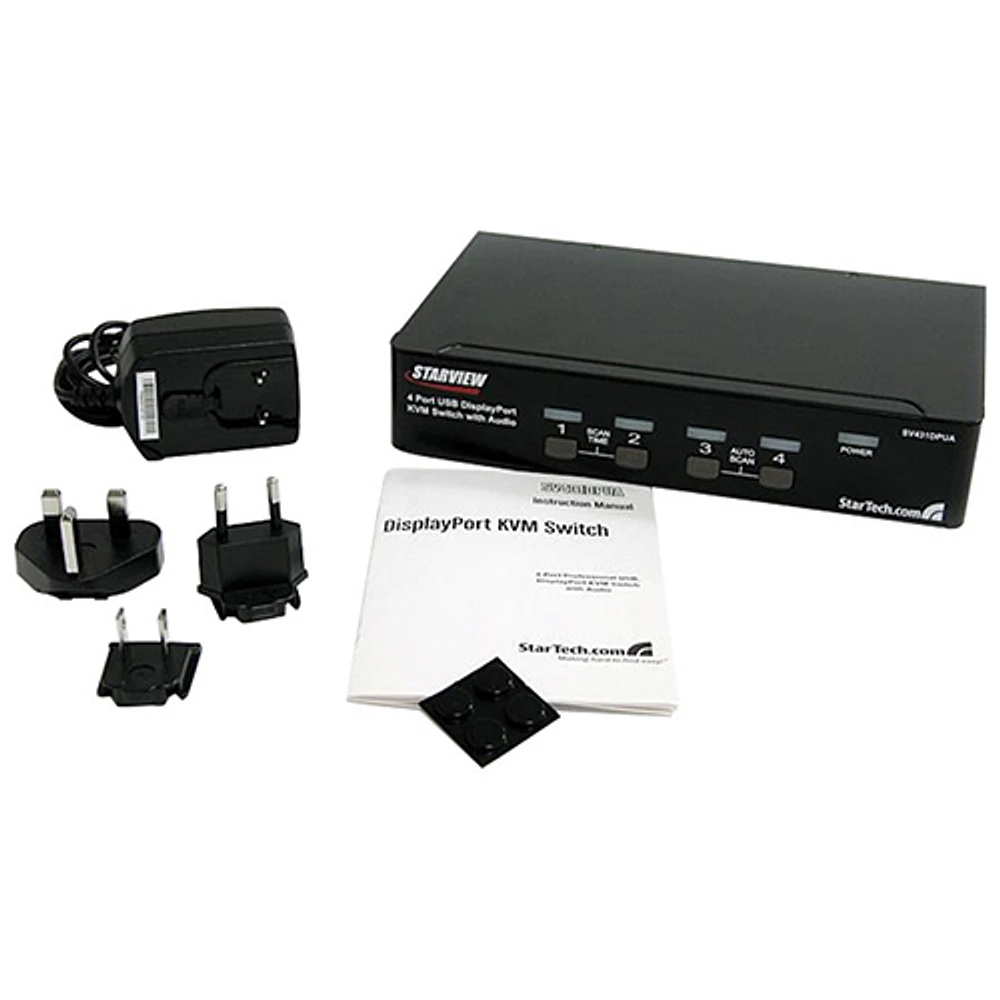 Commutateur KVM à 4 ports DisplayPort USB de StarTech (SV431DPUA)