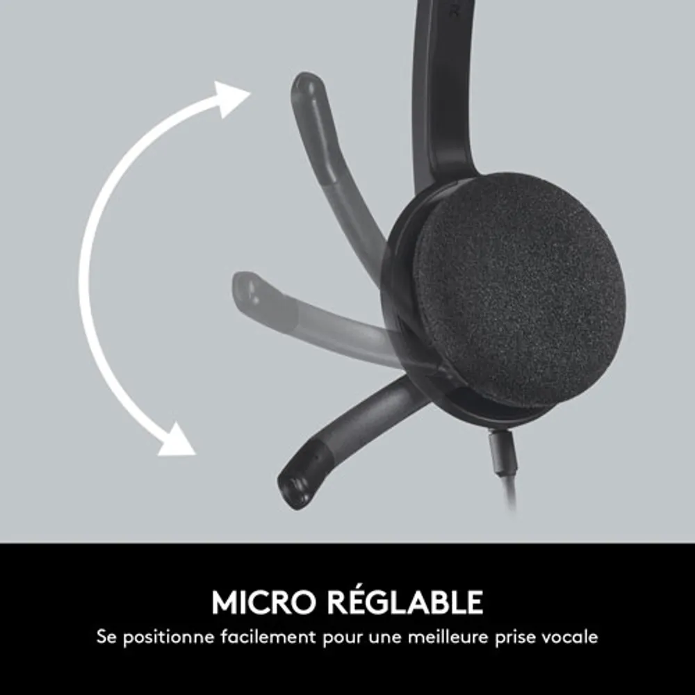 Logitech H340 USB Headset (981-000507) - Black