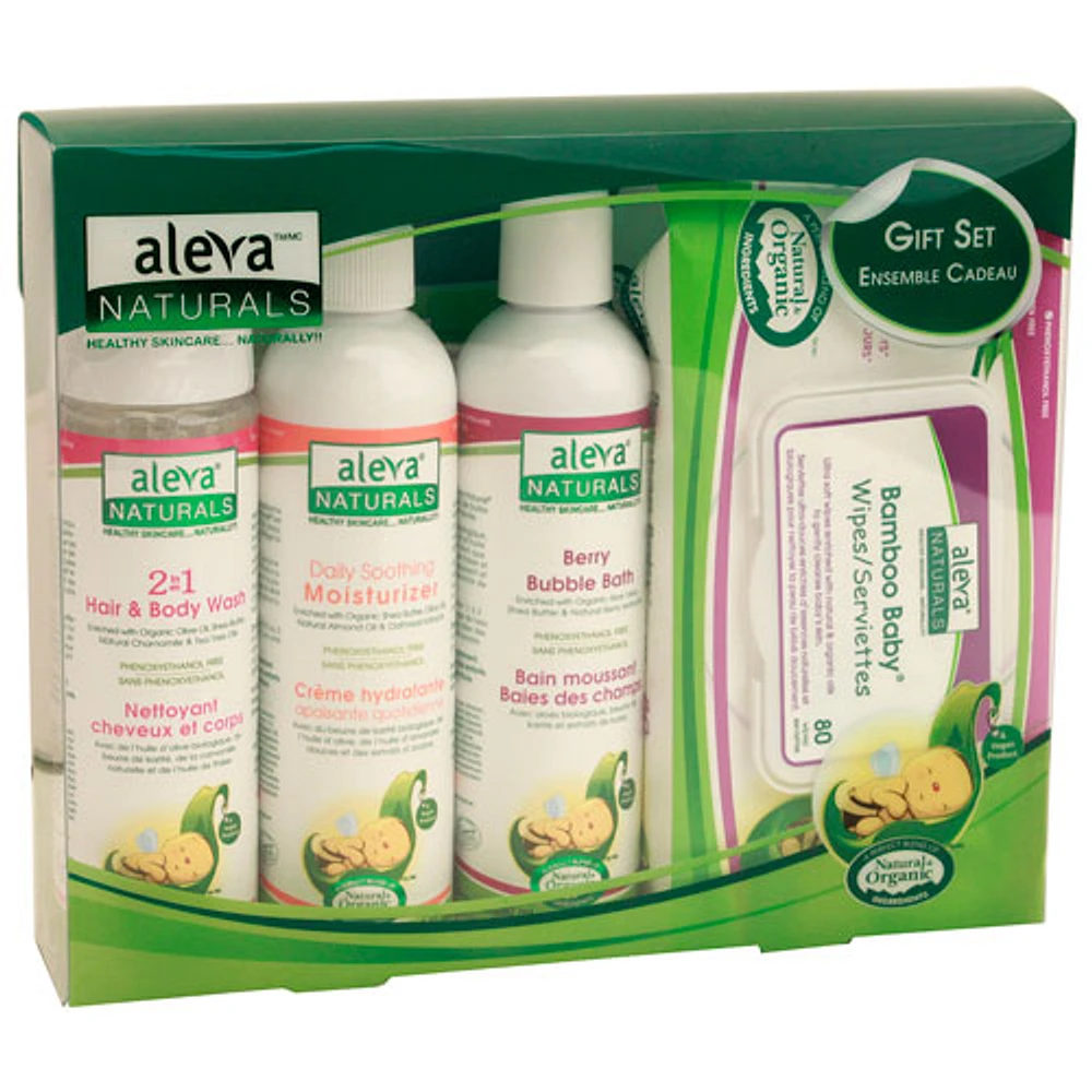 Coffret-cadeau pour nouveau-né d'Aleva Naturals