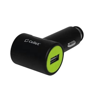 Chargeur USB pour l'auto de Cellet (F27750) - Noir/vert