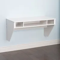 Contemporary Floating Desk - White