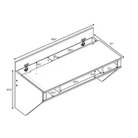 Contemporary Floating Desk - White