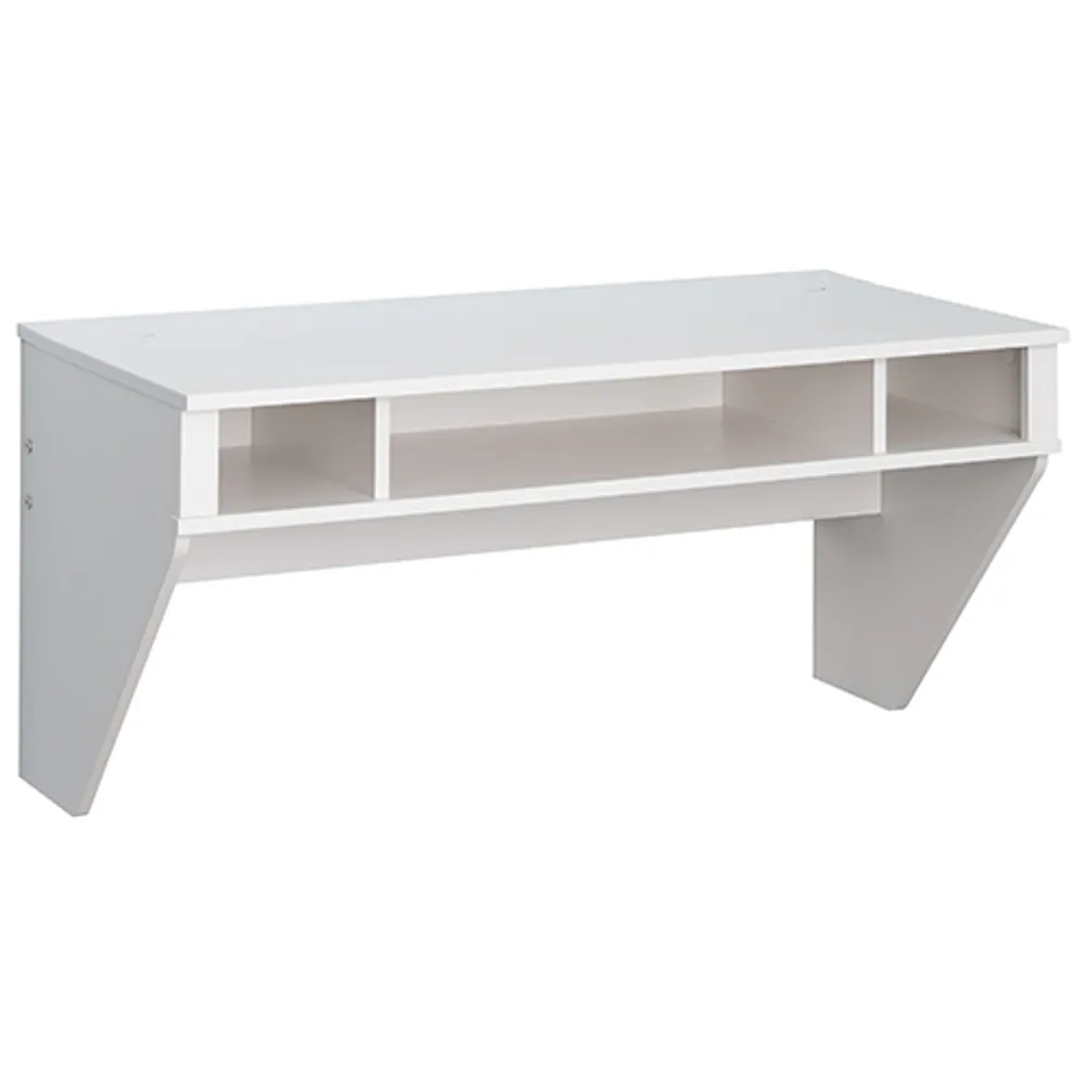 Contemporary Floating Desk - White