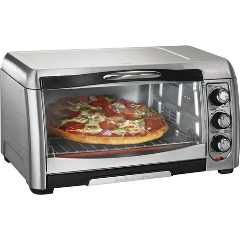 Hamilton Beach Easy-Reach Convection Toaster Oven - 6-Slice - Stainless Steel