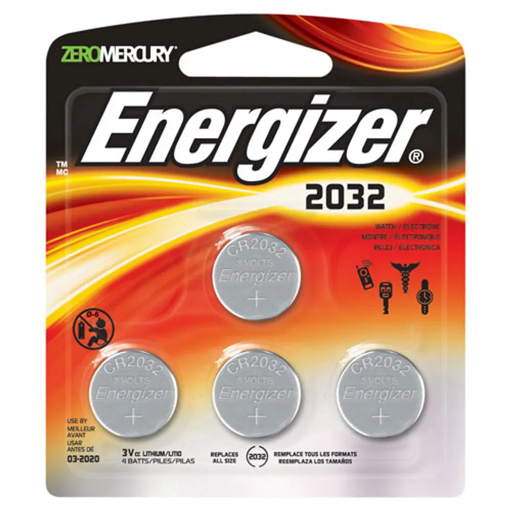 Energizer 240 mAh Watch /Specialty Lithium Battery 4-Pack (2032BP-4)
