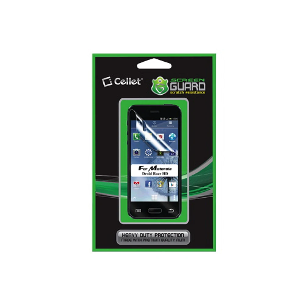 Protecteur d'écran Screen Guard de Cellet pour Droid Razr HD de Motorola (F63137)