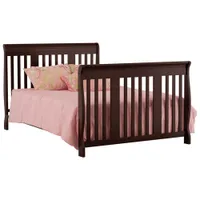 Storkcraft Portofino 4-In-1 Fixed Side Convertible Crib Changer-Espresso