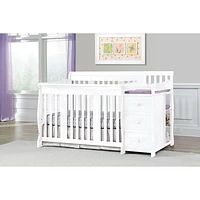 Lit de bébé/table à langer 4-en-1 côté fixe Portofino de Storkcraft - Blanc