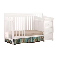Lit de bébé/table à langer 4-en-1 côté fixe Portofino de Storkcraft - Blanc