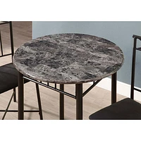 Transitional 3-Piece Bistro Set - Grey/ Charcoal