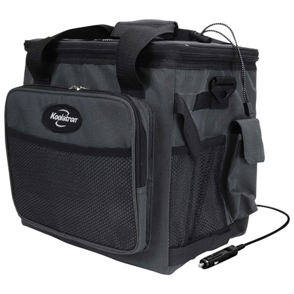 Koolatron 12V Electric Cooler Bag 13L (14 Qt) Collapsible - Grey/Black