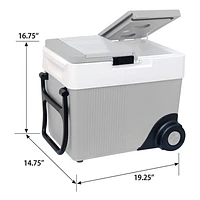 Koolatron 12V Wheeled Electric Cooler/Warmer 31L (33 Qt) - Grey