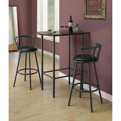 Table de bar de style contemporain - Cappuccino - Noir