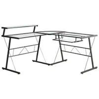 Bureau pour ordinateur en verre