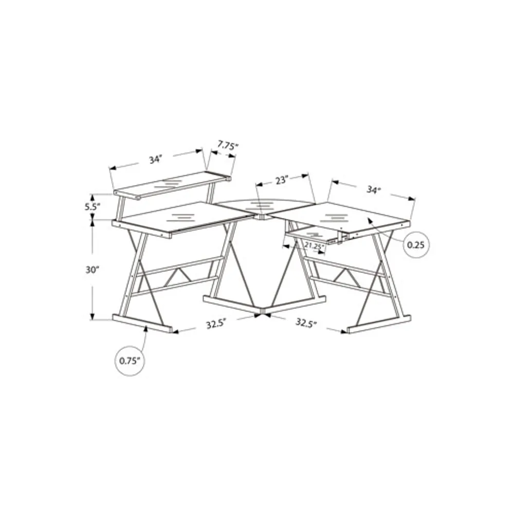 Glass Computer Desk