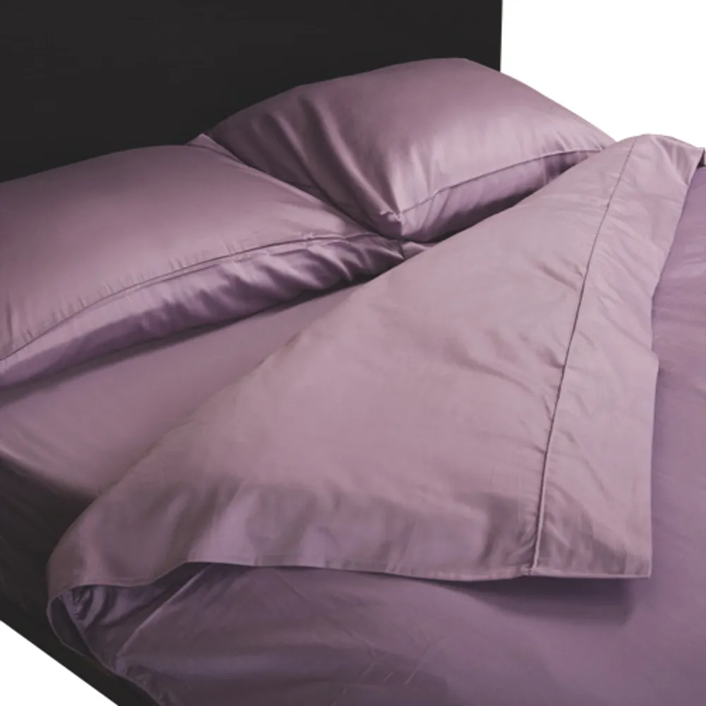 Maholi Maxwell Collection 230 Thread Count Egyptian Cotton Duvet Cover Set - Queen - Purple