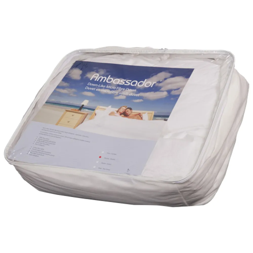 Maholi Ambassador Collection 233 Thread Count Microfibre Gel Duvet - Double/Full - White (OMD-001D)