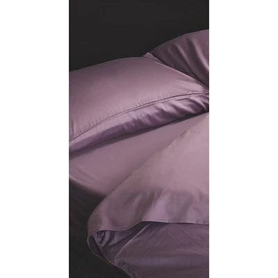 Ens. housse de couette coton égyptien cont. 230 coll. Maxwell de Maholi - Lit simple- Violet