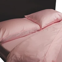 Ens. housse de couette coton égyptien cont. 230 collection Maxwell de Maholi - Lit double - Rose