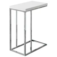 Rectangular Accent Table - White/Chrome