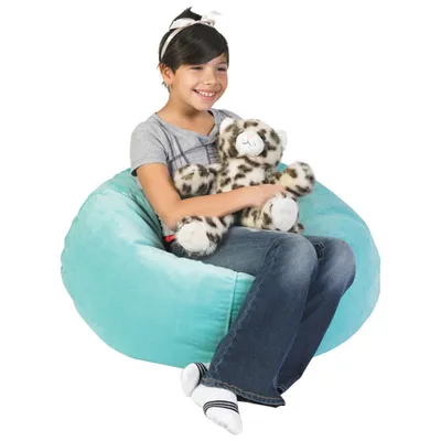 Fauteuil poire de Comfy Kids pour enfants - Bleu éclatant