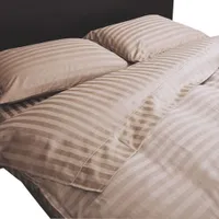 Maholi Damask Stripe Collection 300 Thread Count Egyptian Cotton Duvet Cover Set - King