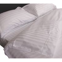 Maholi Damask Stripe Collection 233 Thread Count Cotton Duvet Cover Set - Single/Twin