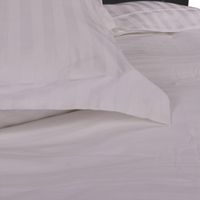 Maholi Damask Stripe Collection 233 Thread Count Cotton Duvet Cover Set - Single/Twin