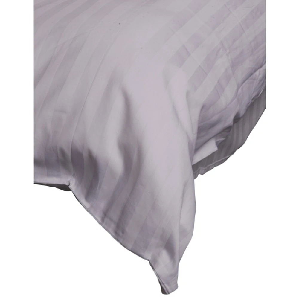 Ens. housse de couette en coton fin contexture 233 Damask Stripe de Maholi - Lit 1 place