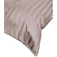 Ens. housse de couette en coton égyptien cont. 300 Damask Stripe de Maholi - Grand lit - Sable