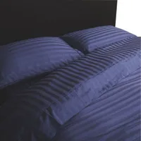 Maholi Damask Stripe Collection 300 Thread Count Egyptian Cotton Sheet Set - King - Navy