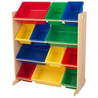 KidKraft Primary Storage Bin Unit - Natural