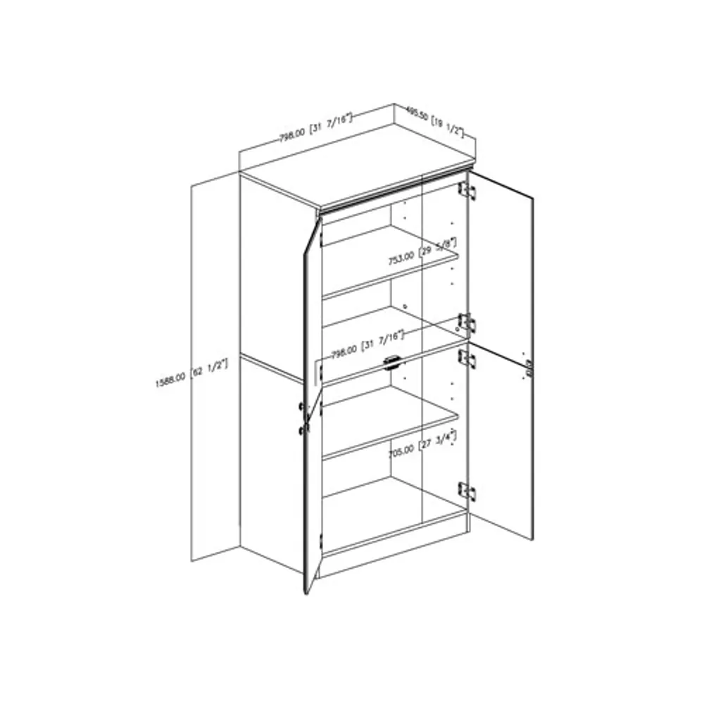 South Shore Morgan Storage Cabinet - Royal Cherry