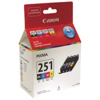 Canon Pixma CLI-251 CMYK Ink (6513B009) - 4 Pack