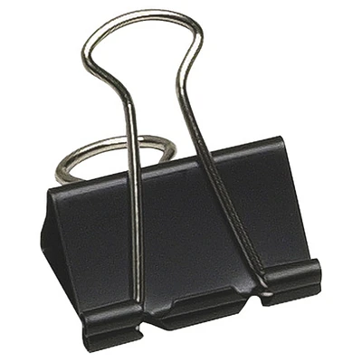 Acme United Sure-Grip Triangular Fold Back Binder Clips (ACM11212) - 12 Pack - Black