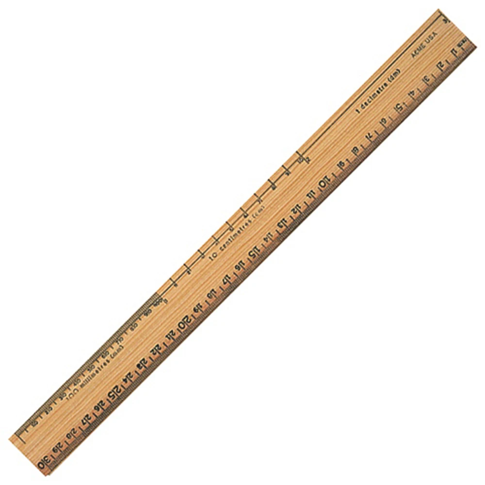 Acme United Plain-Edge Double-Bevel School Ruler (ACM16930)