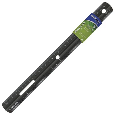 Acme United Westcott KleenEarth Recycled Plastic Ruler (ACM41015) - Black