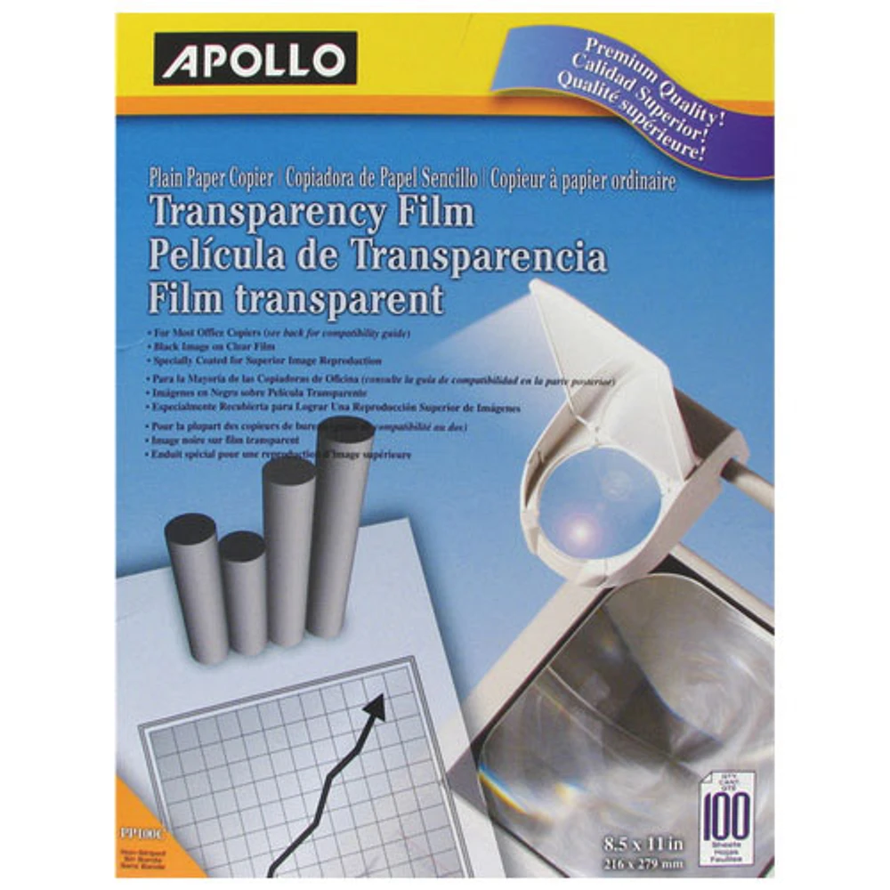 Apollo Transparency Film (APO09222) - 100 Pack