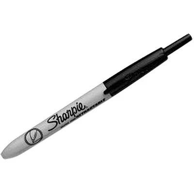 Marqueur permanent rétractable de Sharpie (SAN1735790) - Noir