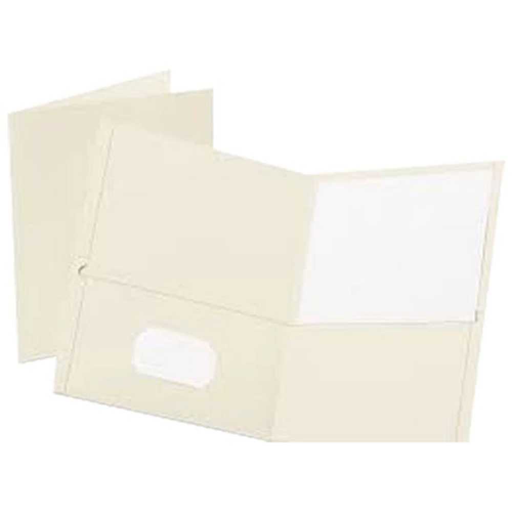 Esselte Oxford Twin Pocket Folders (ESS57504) - Letter - 25 Pack - White